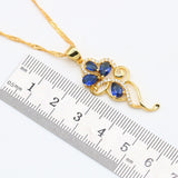 'Zirconia Blue'™ Gold Jewelry Set