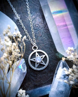 'Crystal Wiccan Pentagram' Necklace
