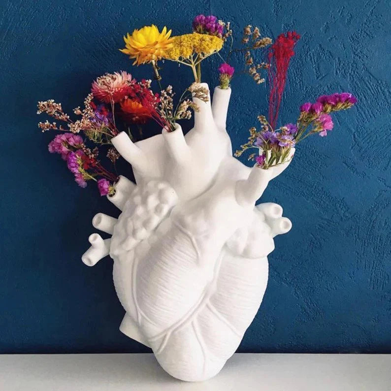 Anatomical Heart Ceramic Vase