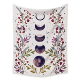 Floral Moon Phases Tapestry