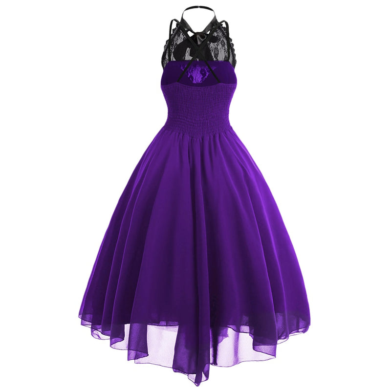 widow purple dress Womens Forest Graphic Mesh Maxi Dress Widow