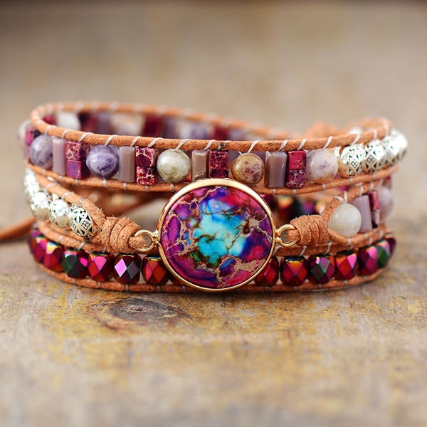Wrap Bracelet - Tibetan Beads
