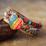 Wrap Bracelet Jasper - Chakra Heart