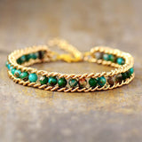 Gold-Colored Bracelet - Jasper