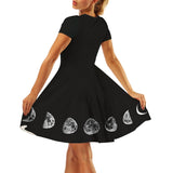 Witchy Moon Phases Black Dress